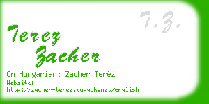 terez zacher business card